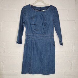 Boden Women's Size 4 Dress Denim Knee Length